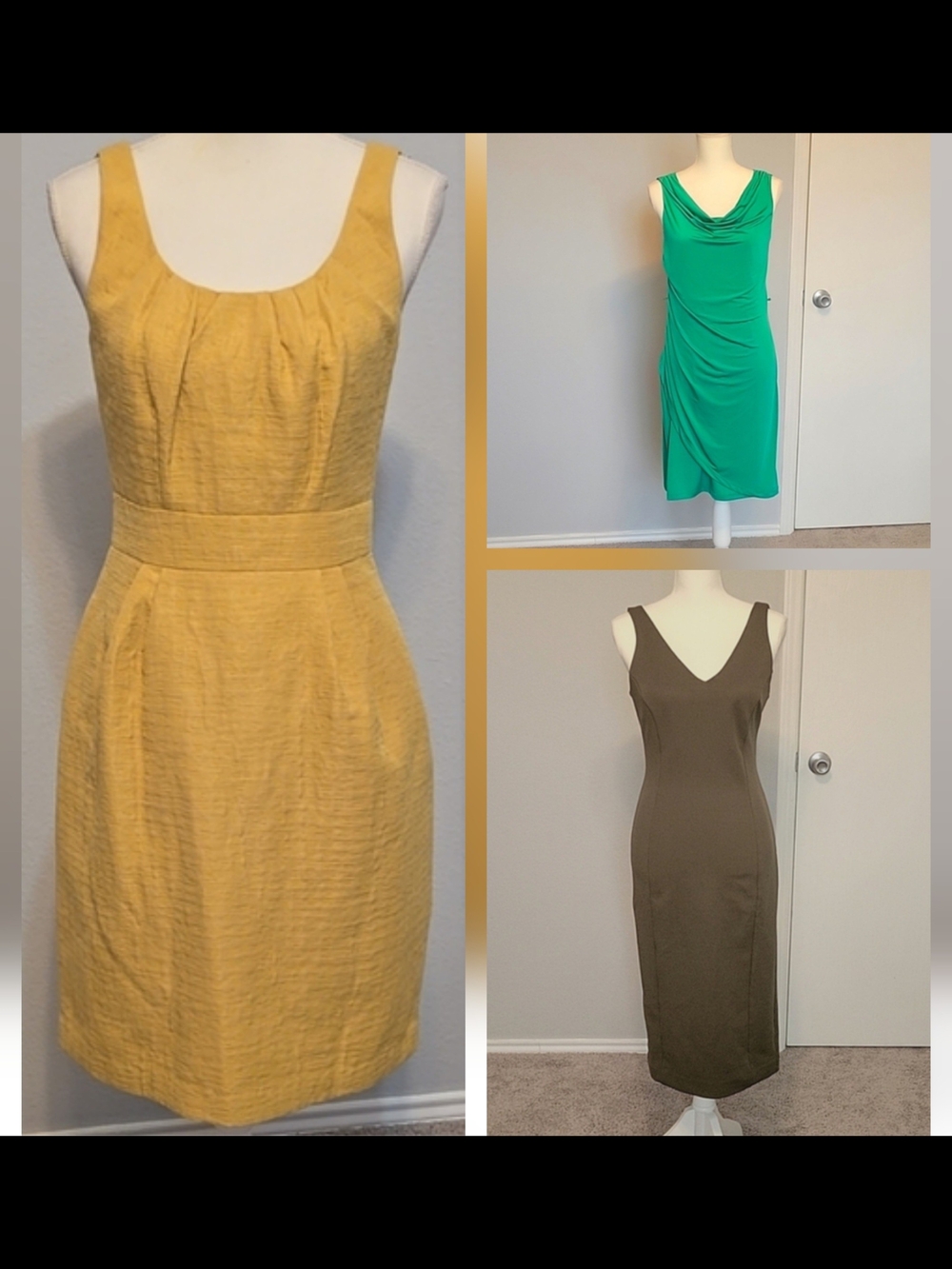 Lot of 3 Size Small Sleeveless Dresses Bundle | Work, Cocktail, Event